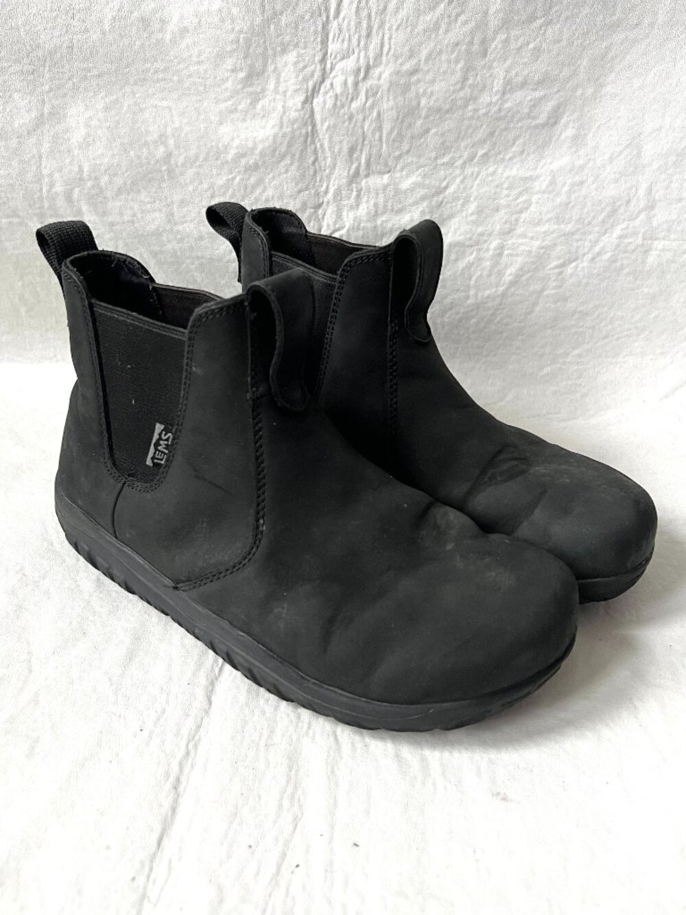 Lems shoes Chelsea Barefoot Boot Waterproof black leather womens 9.5 obsidian